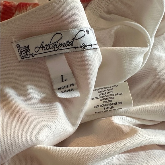 Acclaimed Belted Boho Lined Tie Dye Style Sleeveless Dress Large L - Picture 5 of 5